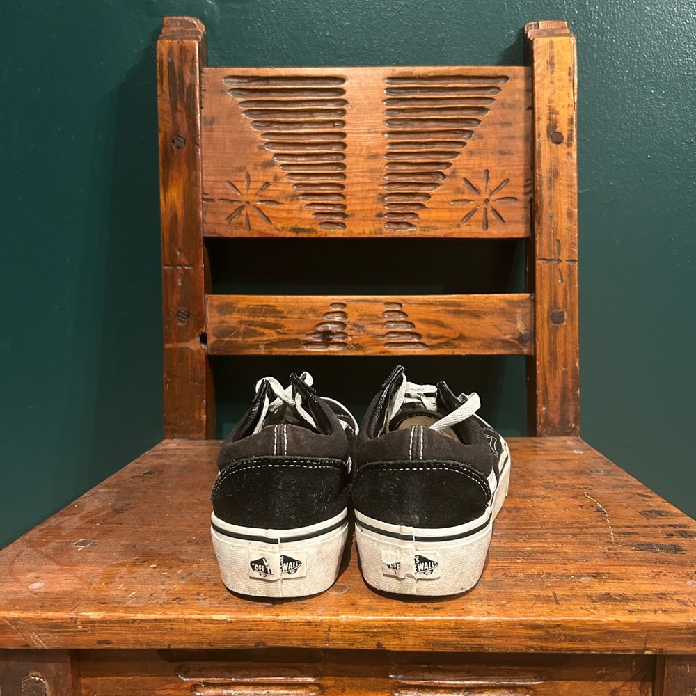Platform black old skool vans